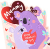 Cute Koalas Design Mummy Valentine's Day Card