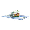 Gingerbread Houses with Snowy Scene 3D Pop Up Christmas Card