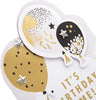 Die-Cut Metallic Balloons Design Birthday Card