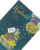Contemporary Featuring Balloons Attached to Gifts Husband Birthday Card
