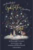 Festive Tree With Reindeer Godfather Christmas Card