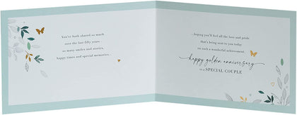 Leaves Design 50th Anniversary Card