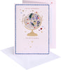 Globe Design Husband Birthday Card