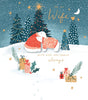 Cute Polar Bear Embellished Wife Christmas Card