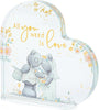 Me to You Tatty Teddy Glass Heart Plaque Wedding Day Gift Official Collection