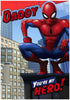 Daddy You're My Hero Spiderman Birthday Card