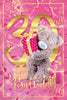 Bear Holding Gift 3D 30th Birthday Keepsake Card