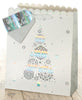 Ice Sparkle Christmas Tree Design Medium Gift Bag
