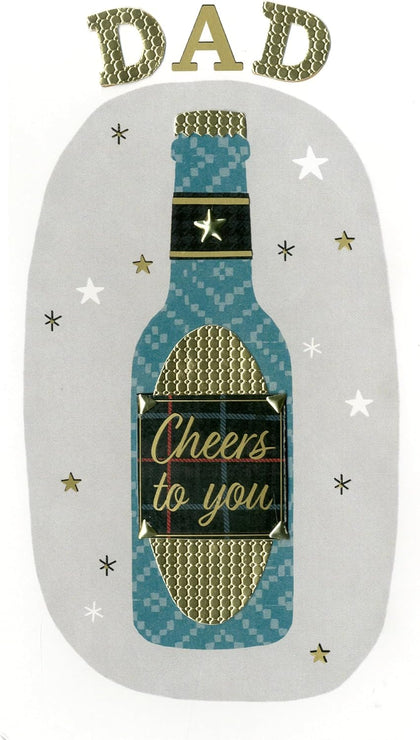 Cheers to You Cool Dad Fuel! Hand-Finished Embellished Father's Day Card