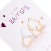 Forever Friends Pink Design Baby Girl Birth Congratulations Card