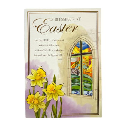 Light Of The World Blessing At Easter Greeting Open Card