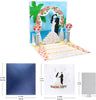 Bride and Groom Under Floral Archway 3D Pop Up Wedding Card
