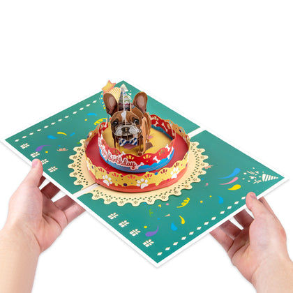 Pawty Time 3D Dog Birthday Cake Pop Up Card