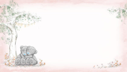 Bears Hugging By Tree Sending Hugs Open Blank Card