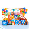 Bundle of Joy Welcome Baby Boy Pop Up Card