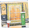 Irish Green Postbox & Dog Design Christmas Card