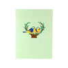 Two Love Birds in Heart Nest 3D Pop Up Greeting Card - Valentine's Day Anniversary Wedding Birthday