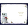 Bear Holding Xmas Wreath Uncle Christmas Card