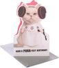 Funny Cat Leia Design Disney Star Wars Birthday Card