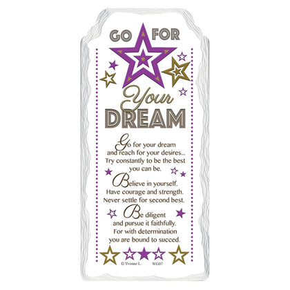 Go For Your Dream Sentimental Handcrafted Ceramic Plaque