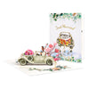 Vintage Car with Bride & Groom “Just Married” 3D Pop Up Wedding Congratulations Card