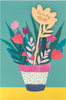Lovely Mum Bright Potted Plant Design Mother's Day Card