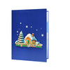 Gingerbread Houses with Snowy Scene 3D Pop Up Christmas Card