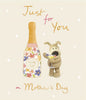 Boofle With Wine Just For You Mother's Day Card