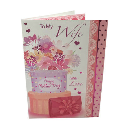 To My Wife Bouquet of Pastel Flowers Design Mother's Day Card