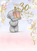 Bear Holding Gift 30th Birthday Card