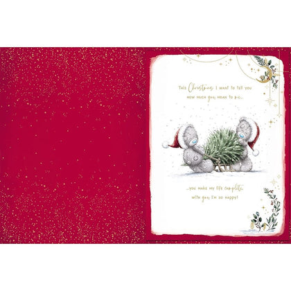 Bears With Truck And Xmas Tree Boyfriend Luxury Boxed Handmade Christmas Card