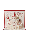 Red Fruit Cake Design 3D Pop Up Birthday Card