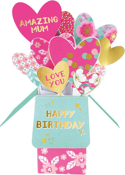 Amazing Best Mum Ever! Birthday Pop Up Greeting Card