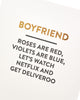 Boyfriend Typography Funny Birthday Card