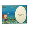 Open Female Juvenile Trendy Pops Mermaid Princess Design Birthday Card