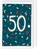 Fifty-Tastic Fun! Contemporary 50th  Birthday Card