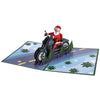 Fast & Festive Santa’s Motorcycle 3D Pop Up Christmas Card