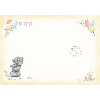 Bear Next To Cake Birthday Card