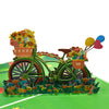 A Journey of Joy and Color Bloom Ride 3D Pop Up Greeting Card