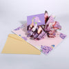 Flower & Butterfly Purple 3D Pop Up Greeting Card