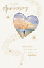 Couple on Beach Design Anniversary Card