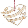 Wooden Heart Decoration Design One I Love Christmas Card
