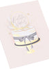 Gold Cake Design Birthday Card