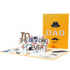 Best Dad Ever Whimsical Icons Pop Up Celebration Father's day Or Birthday Card