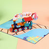 Train Full of Wishes 3D Pop Up Birthday Card
