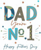 You're No1 Dad Embellished Hand-finished Father's Day Card