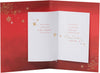 Deep Red & Gold Design Husband Christmas Card