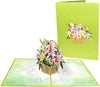 Colorful Lily Basket 3D Pop Up Easter Card