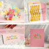 Joyful Birds & Blooms Customizable 3D Pop Up Anniversary Card