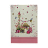 Open Blank Female Birds with Bunting and Basket Of Flowers Design Card